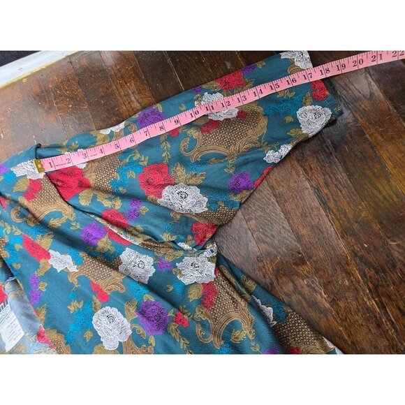 Vintage 80s Romantic Boho Floral Open Front Jacket - Picture 9 of 12